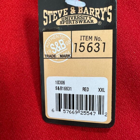 NWT Steve & Barry’s University Sportswear Varsity Jacket XXL Red/ Ivory "Cocks" - Picture 6 of 15